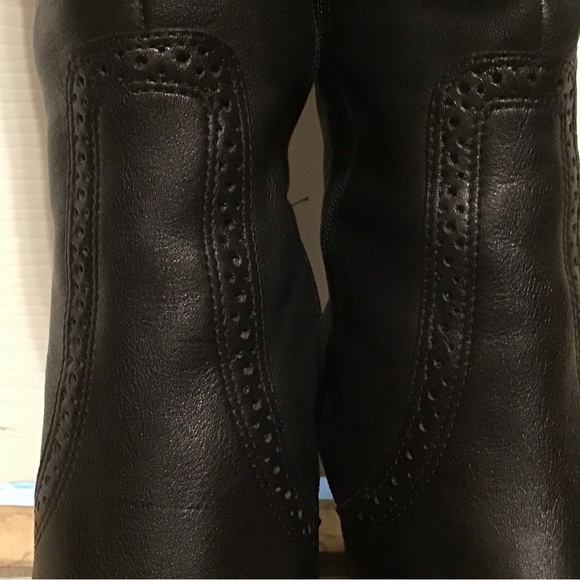 Talbots ALMOST NEW BARELY USED.  Black REAL leather boots with non-skid bottoms. - Picture 7 of 13
